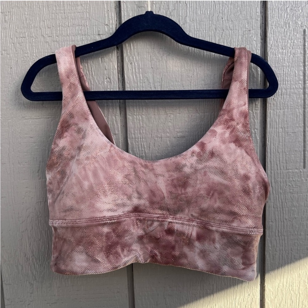 Reversible Lulu lemon tan and pink sports bra size 6
